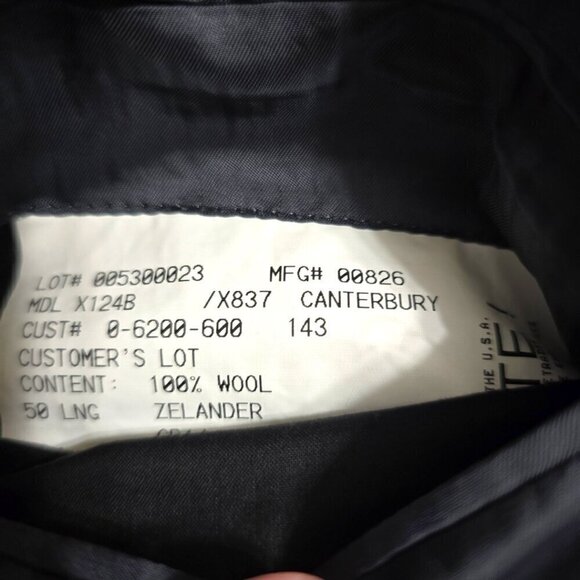 Hickey Freeman Vintage Gray Canterbury Italian Wool Blazer Sz 50L - Picture 11 of 11